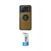MARSİLYAN™- Redmi 9T Kılıf Yörünge Çizgi - Siyah 5D Eko Cam Ekran Koruyucu