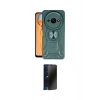 MARSİLYAN™- Redmi A3 4G Kılıf Nova Yansıma Prime - Siyah 3D Antistatik Hayalet Cam Ekran Koruyucu