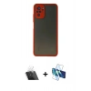 MARSİLYAN™- Redmi Note 10 Kılıf Ahenk Çizgi Serisi - Siyah 3D Antistatik Cam Ekran Koruyucu + Şeffaf Kamera Lens Koruma Cam