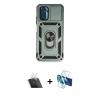 MARSİLYAN™- Redmi Note 10 Kılıf Ahenk Klasik - Siyah 3D Antistatik Seramik Nano Ekran Koruyucu + Kamera Lens Koruma Cam - SF