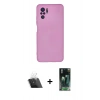 MARSİLYAN™- Redmi Note 10 Kılıf Ahenk Serisi - Şeffaf 360 Full Body Arka Koruyucu + Kamera Lens Koruma Cam - SF