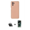 MARSİLYAN™- Redmi Note 10 Kılıf Ahenk Serisi - Şeffaf 360 Full Body Arka Koruyucu + Kamera Lens Koruma Cam - SF