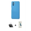 MARSİLYAN™- Redmi Note 10 Kılıf Ahenk Serisi - Şeffaf Pasifik Cam Ekran Koruyucu + Kamera Lens Koruma Cam - SF