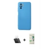 MARSİLYAN™- Redmi Note 10 Kılıf Ahenk Serisi - Siyah 20D Premium Cam Ekran Koruyucu + Şeffaf Kamera Lens Koruma Cam