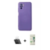 MARSİLYAN™- Redmi Note 10 Kılıf Ahenk Serisi - Siyah 20D Premium Cam Ekran Koruyucu + Şeffaf Kamera Lens Koruma Cam