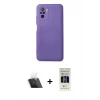 MARSİLYAN™- Redmi Note 10 Kılıf Ahenk Serisi - Siyah 5D Hayalet Cam Ekran Koruyucu + Şeffaf Kamera Lens Koruma Cam