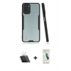 MARSİLYAN™- Redmi Note 10 Kılıf Atlas Asil Serisi - Şeffaf Pasifik Cam Ekran Koruyucu + Kamera Lens Koruma Cam - SF