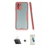 MARSİLYAN™- Redmi Note 10 Kılıf Atlas Asil Serisi - Şeffaf Pasifik Cam Ekran Koruyucu + Kamera Lens Koruma Cam - SF
