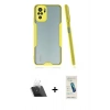 MARSİLYAN™- Redmi Note 10 Kılıf Atlas Asil Serisi - Şeffaf Pasifik Cam Ekran Koruyucu + Kamera Lens Koruma Cam - SF