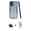 MARSİLYAN™- Redmi Note 10 Kılıf Atlas Asil Serisi - Şeffaf Pasifik Cam Ekran Koruyucu + Kamera Lens Koruma Cam - SF