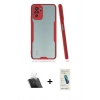 MARSİLYAN™- Redmi Note 10 Kılıf Atlas Asil Serisi - Şeffaf Pasifik Cam Ekran Koruyucu + Kamera Lens Koruma Cam - SF