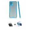 MARSİLYAN™- Redmi Note 10 Kılıf Atlas Asil Serisi - Siyah 3D Antistatik Cam Ekran Koruyucu + Kamera Lens Koruma Cam - SF