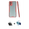 MARSİLYAN™- Redmi Note 10 Kılıf Atlas Asil Serisi - Siyah 3D Antistatik Cam Ekran Koruyucu + Kamera Lens Koruma Cam - SF