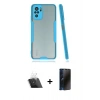 MARSİLYAN™- Redmi Note 10 Kılıf Atlas Asil Serisi - Siyah 3D Antistatik Hayalet Cam Ekran Koruyucu + Kamera Lens Koruma Cam - SF