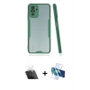 MARSİLYAN™- Redmi Note 10 Kılıf Atlas Asil Serisi - Siyah 3D Antistatik Seramik Nano Ekran Koruyucu + Kamera Lens Koruma Cam - SF