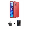 MARSİLYAN™- Redmi Note 10 Kılıf Doruk Klasik Özel Seri - Siyah 3D Antistatik Hayalet Cam Ekran Koruyucu + Kamera Lens Koruma Cam - SF