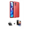 MARSİLYAN™- Redmi Note 10 Kılıf Doruk Klasik Özel Seri - Siyah 3D Antistatik Mat Seramik Nano Ekran Koruyucu + Şeffaf Kamera Lens Koruma Cam