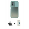 MARSİLYAN™- Redmi Note 10 Kılıf Vadi Çizgi - Şeffaf Pasifik Cam Ekran Koruyucu + Kamera Lens Koruma Cam - SF