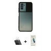 MARSİLYAN™- Redmi Note 10 Kılıf Vadi Çizgi - Şeffaf Pasifik Cam Ekran Koruyucu + Kamera Lens Koruma Cam - SF