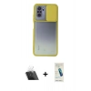 MARSİLYAN™- Redmi Note 10 Kılıf Vadi Çizgi - Şeffaf Pasifik Cam Ekran Koruyucu + Kamera Lens Koruma Cam - SF