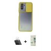 MARSİLYAN™- Redmi Note 10 Kılıf Vadi Çizgi - Siyah 20D Premium Cam Ekran Koruyucu + Kamera Lens Koruma Cam - SF