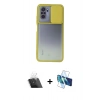 MARSİLYAN™- Redmi Note 10 Kılıf Vadi Çizgi - Siyah 3D Antistatik Cam Ekran Koruyucu + Şeffaf Kamera Lens Koruma Cam