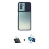 MARSİLYAN™- Redmi Note 10 Kılıf Vadi Çizgi - Siyah 3D Antistatik Cam Ekran Koruyucu + Şeffaf Kamera Lens Koruma Cam