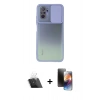 MARSİLYAN™- Redmi Note 10 Kılıf Vadi Çizgi - Siyah 3D Antistatik Mat Seramik Nano Ekran Koruyucu + Kamera Lens Koruma Cam - SF