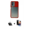 MARSİLYAN™- Redmi Note 10 Kılıf Vadi Çizgi - Siyah 3D Antistatik Mat Seramik Nano Ekran Koruyucu + Kamera Lens Koruma Cam - SF