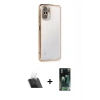 MARSİLYAN™- Redmi Note 10 Kılıf Vadi Minimal - Şeffaf 360 Full Body Arka Koruyucu + Kamera Lens Koruma Cam - SF