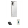MARSİLYAN™- Redmi Note 10 Kılıf Vadi Minimal - Şeffaf Pasifik Cam Ekran Koruyucu + Kamera Lens Koruma Cam - SF