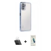 MARSİLYAN™- Redmi Note 10 Kılıf Vadi Minimal - Şeffaf Pasifik Cam Ekran Koruyucu + Kamera Lens Koruma Cam - SF
