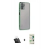 MARSİLYAN™- Redmi Note 10 Kılıf Vadi Minimal - Siyah 20D Premium Cam Ekran Koruyucu + Kamera Lens Koruma Cam - SF