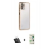 MARSİLYAN™- Redmi Note 10 Kılıf Vadi Minimal - Siyah 20D Premium Cam Ekran Koruyucu + Kamera Lens Koruma Cam - SF