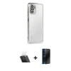 MARSİLYAN™- Redmi Note 10 Kılıf Vadi Minimal - Siyah 3D Antistatik Hayalet Cam Ekran Koruyucu + Kamera Lens Koruma Cam - SF