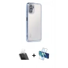 MARSİLYAN™- Redmi Note 10 Kılıf Vadi Minimal - Siyah 3D Antistatik Seramik Nano Ekran Koruyucu + Kamera Lens Koruma Cam - SF