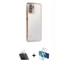 MARSİLYAN™- Redmi Note 10 Kılıf Vadi Minimal - Siyah 3D Antistatik Seramik Nano Ekran Koruyucu + Kamera Lens Koruma Cam - SF
