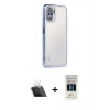 MARSİLYAN™- Redmi Note 10 Kılıf Vadi Minimal - Siyah 5D Hayalet Cam Ekran Koruyucu + Kamera Lens Koruma Cam - SF