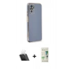 MARSİLYAN™- Redmi Note 10 Kılıf Yankı Serisi - Siyah 20D Premium Cam Ekran Koruyucu + Kamera Lens Koruma Cam - SF