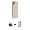 MARSİLYAN™- Redmi Note 10 Kılıf Yankı Serisi - Siyah 20D Premium Cam Ekran Koruyucu + Kamera Lens Koruma Cam - SF