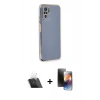 MARSİLYAN™- Redmi Note 10 Kılıf Yankı Serisi - Siyah 3D Antistatik Mat Seramik Nano Ekran Koruyucu + Kamera Lens Koruma Cam - SF