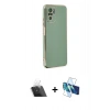 MARSİLYAN™- Redmi Note 10 Kılıf Yankı Serisi - Siyah 3D Antistatik Seramik Nano Ekran Koruyucu + Kamera Lens Koruma Cam - SF