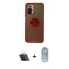 MARSİLYAN™- Redmi Note 10 Kılıf Yörünge Çizgi - Şeffaf Joko Magic 5D Cam + Kamera Lens Koruma Cam - SF
