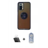 MARSİLYAN™- Redmi Note 10 Kılıf Yörünge Çizgi - Şeffaf Joko Magic 5D Cam + Kamera Lens Koruma Cam - SF