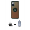 MARSİLYAN™- Redmi Note 10 Kılıf Yörünge Çizgi - Şeffaf Joko Magic 5D Cam + Kamera Lens Koruma Cam - SF