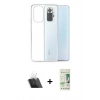 MARSİLYAN™- Redmi Note 10 Kılıf Zirve Doku - Siyah 20D Premium Cam Ekran Koruyucu + Kamera Lens Koruma Cam - SF