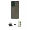 MARSİLYAN™- Redmi Note 10 Pro Kılıf Ahenk Çizgi Serisi - Siyah 20D Premium Cam Ekran Koruyucu + Kamera Lens Koruma Cam - SF