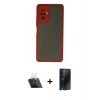 MARSİLYAN™- Redmi Note 10 Pro Kılıf Ahenk Çizgi Serisi - Siyah 3D Antistatik Hayalet Cam Ekran Koruyucu + Kamera Lens Koruma Cam - SF