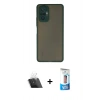 MARSİLYAN™- Redmi Note 10 Pro Kılıf Ahenk Çizgi Serisi - Siyah 5D Eko Cam Ekran Koruyucu + Kamera Lens Koruma Cam - SF