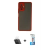 MARSİLYAN™- Redmi Note 10 Pro Kılıf Ahenk Çizgi Serisi - Siyah 5D Eko Cam Ekran Koruyucu + Kamera Lens Koruma Cam - SF